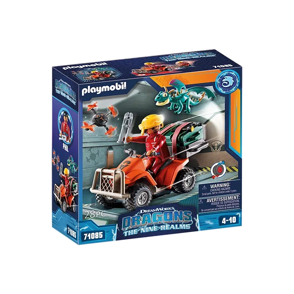 Playmobil-Dragons: The Nine Realms - Icaris Quad with Phil-71085-Legacy Toys