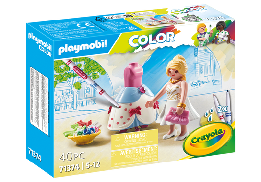 Playmobil-PLAYMOBIL Color: Fashion Show Designer with Clothes and Accessories-71374-Legacy Toys