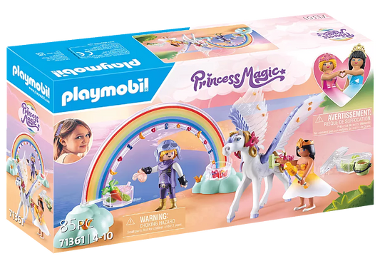 Playmobil-Princess Magic: Pegasus with Rainbow in the Clouds-71361-Legacy Toys