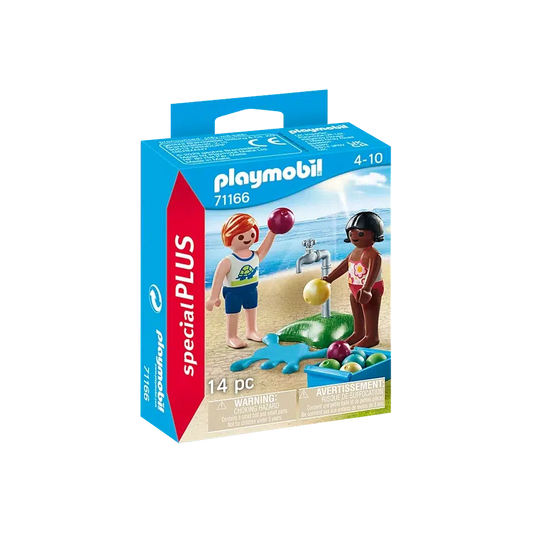 Playmobil-Special Plus - Children with Water Balloons-71166-Legacy Toys
