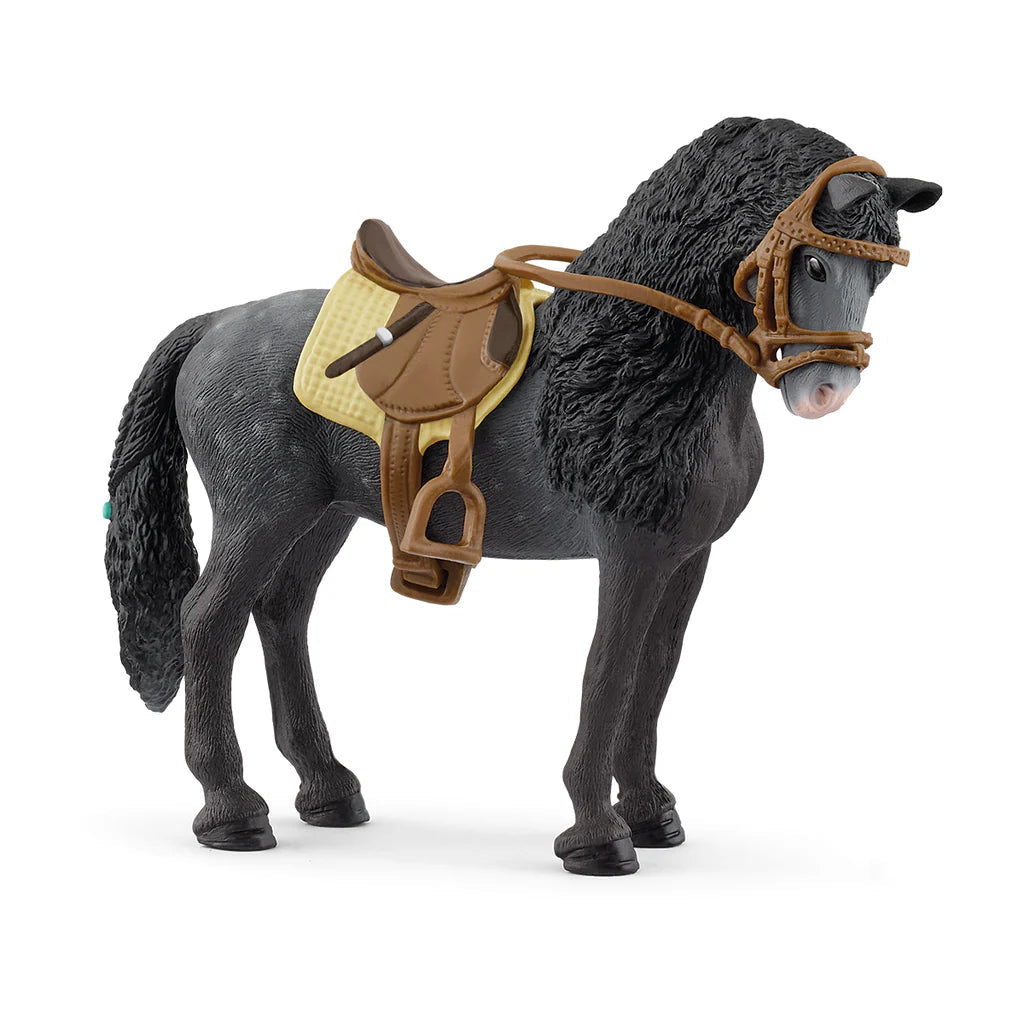 Schleich-Pura Raza Espanola Mare with Saddle and Bridle-42708-Legacy Toys