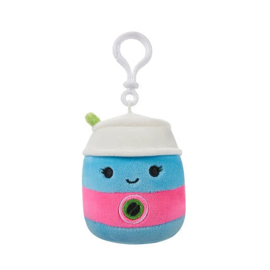 Squishmallows-Squishmallows 3.5" Neon Junk Food Plush Clip-On-SQCP00272-Aloeen the Latte Cup-Legacy Toys