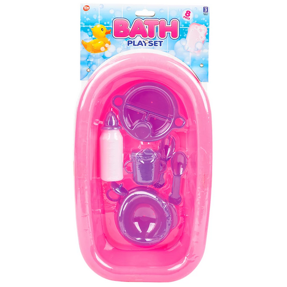 The Toy Network-15.25" Baby Bath Playset-DO-BABBA-Pink-Legacy Toys