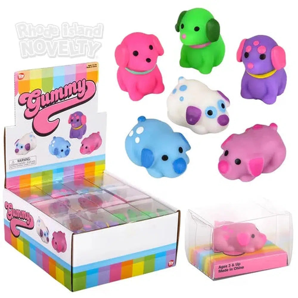 The Toy Network-1.5" Gummy Dog Assorted Styles-PA-GUMDO-Box of 24-Legacy Toys