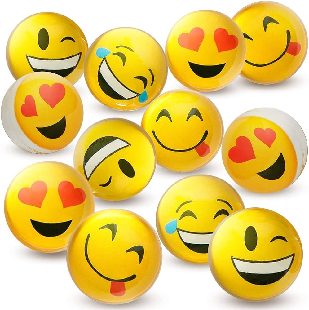 The Toy Network-1.75" Emoticon Hi Bounce Ball--Legacy Toys