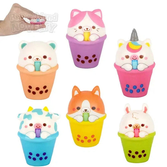 The Toy Network-2" Micro Squish Animal Bubble Tea--Legacy Toys