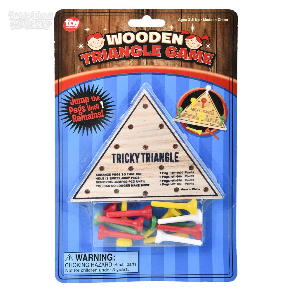The Toy Network-4.5" Wooden Triangle Game-GA-WOOTR-Single-Legacy Toys