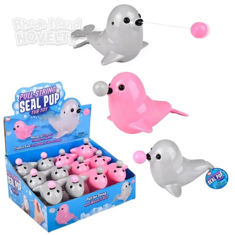 The Toy Network-5.5" Pull-String Seal Pup Bath Toy-TY-PSSEA-Box of 12-Legacy Toys
