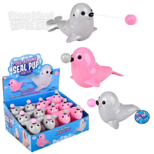 The Toy Network-5.5" Pull-String Seal Pup Bath Toy-TY-PSSEA-Box of 12-Legacy Toys