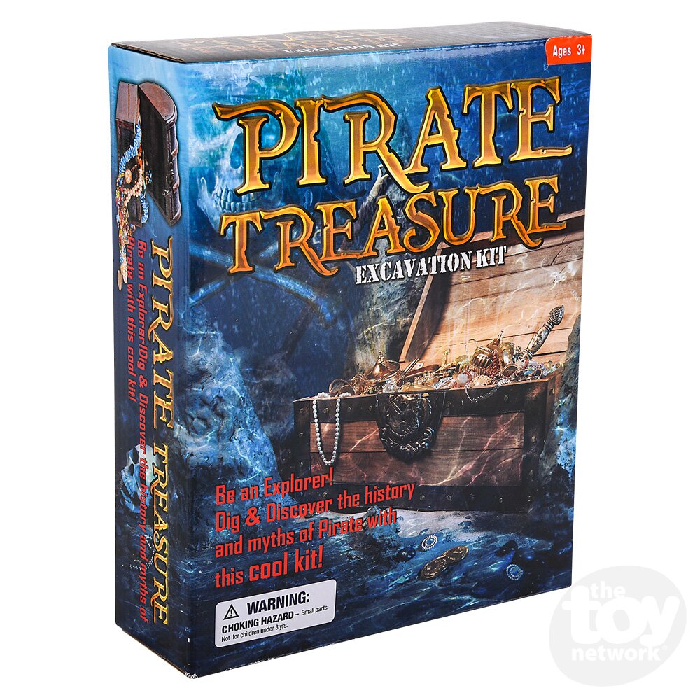 The Toy Network-6" Pirate Treasure Chest Dig Kit-AM-DIGPT-Legacy Toys
