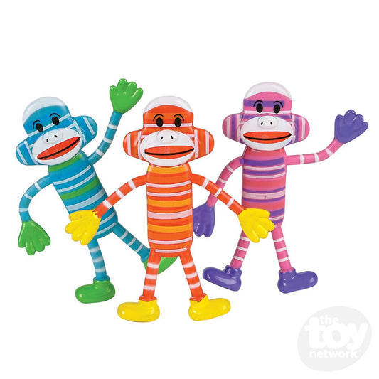 The Toy Network-Bendable Sock Monkey-SL-BENSO-Legacy Toys