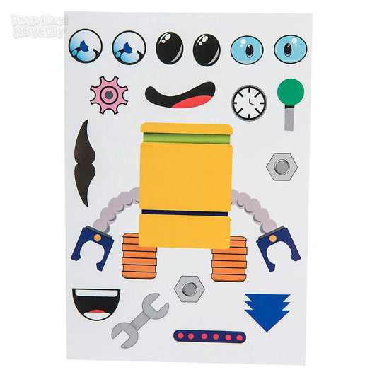 The Toy Network-Robot Character Sticker Set - 12 Pieces-ST-MAKRO-Legacy Toys