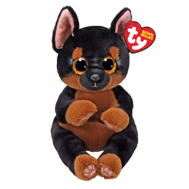 TY-Beanie Bellie - Fritz the Tan and Black Dog - 13" Medium-43213-Legacy Toys