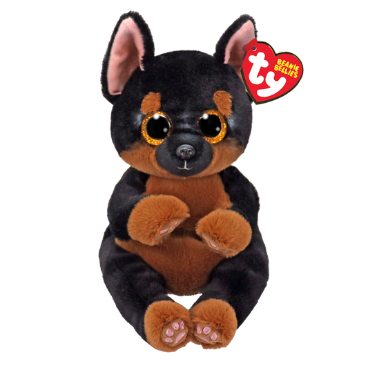 TY-Beanie Bellie - Fritz the Tan and Black Dog - 13" Medium-43213-Legacy Toys