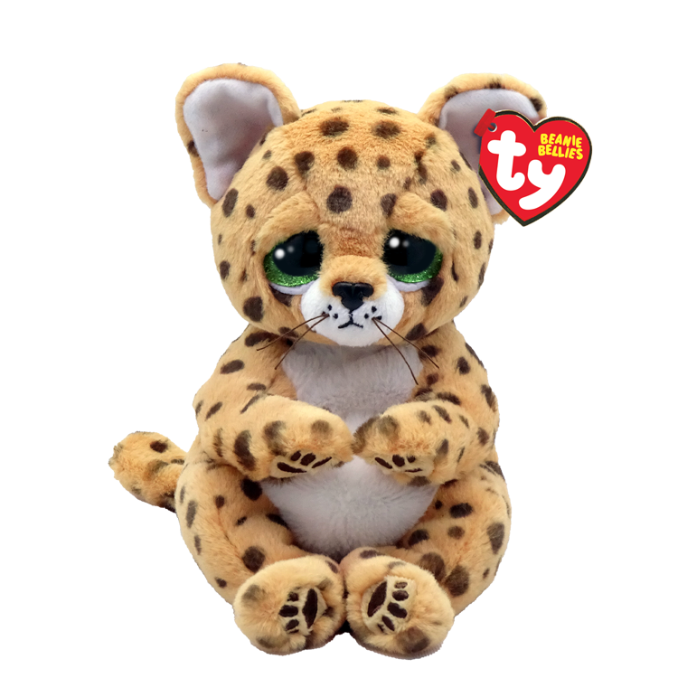 TY-Beanie Bellie - Lloyd the Leopard - 8"-41282-Legacy Toys