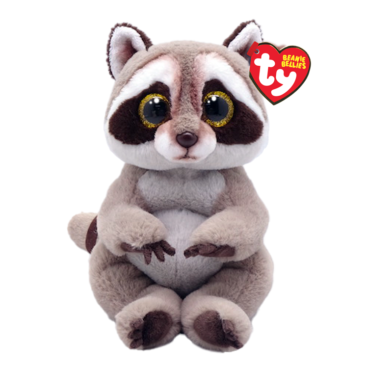 TY-Beanie Bellie - Petey the Racoon - 8"-41284-Legacy Toys