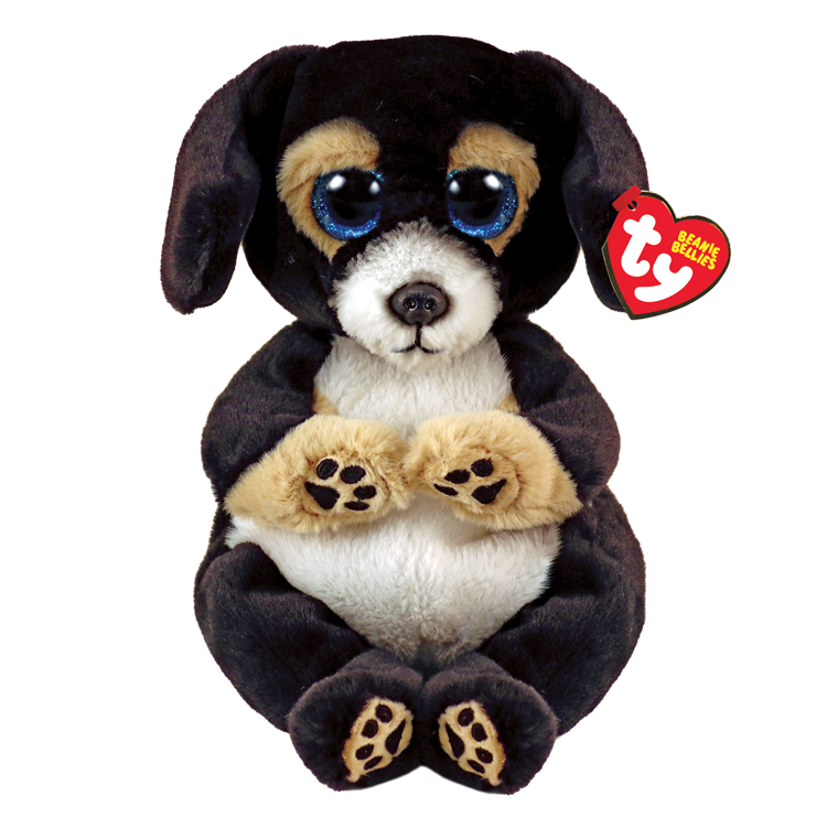 TY-Beanie Bellie - Ranger the Black Dog - 13" Medium-43209-Legacy Toys