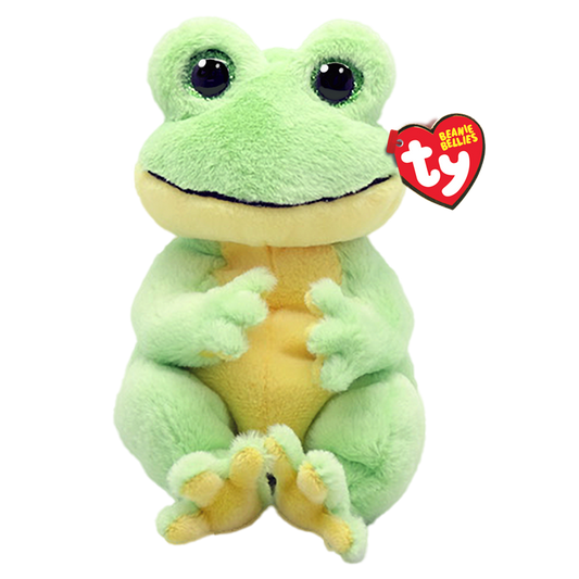 TY-Beanie Bellie - Snapper the Green Frog - 13" Medium-43200-Legacy Toys