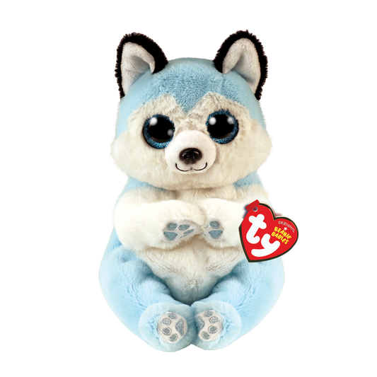 TY-Beanie Bellie - Thunder Blue Husky - 8" Small-40540-Legacy Toys