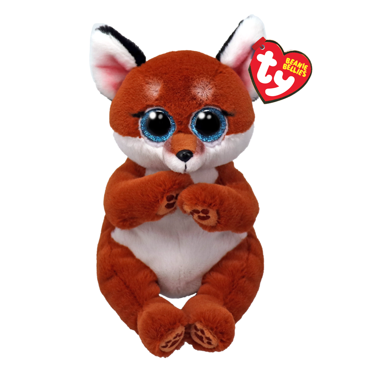 TY-Beanie Bellie - Witt the Orange Fox - 8" Small-41503-Legacy Toys