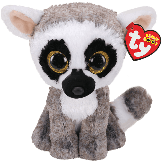 TY-Beanie Boo's - Linus the Lemur-36224-6" Small-Legacy Toys