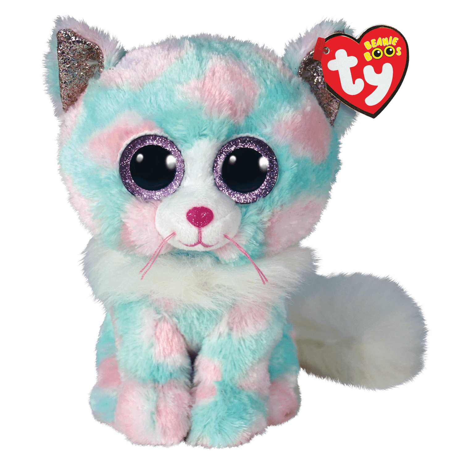 TY-Beanie Boo's - Opal the Cat-36376-6" Small-Legacy Toys