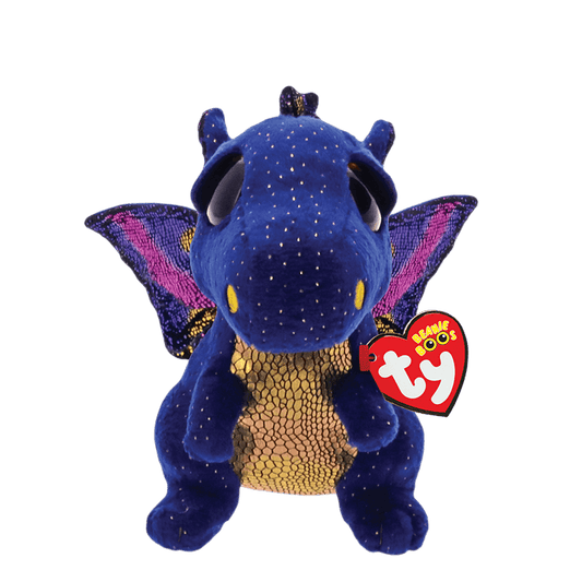 TY-Beanie Boo's - Saffire the Dragon-37260-Medium 13"-Legacy Toys