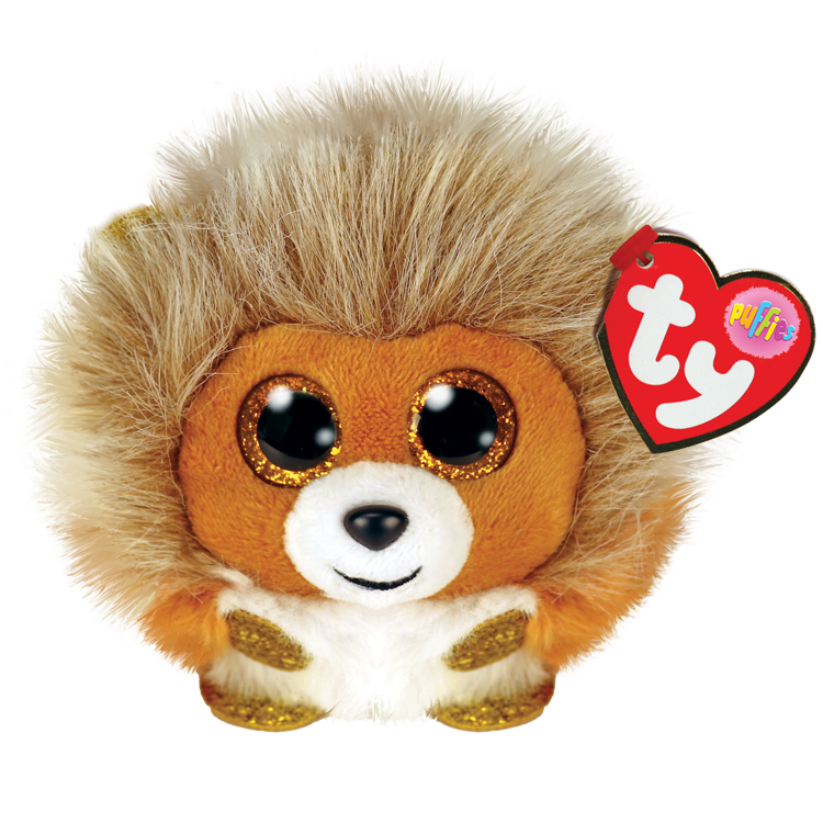 TY-Beanie Puffies 4" Ball-42501-Caesar - Lion-Legacy Toys