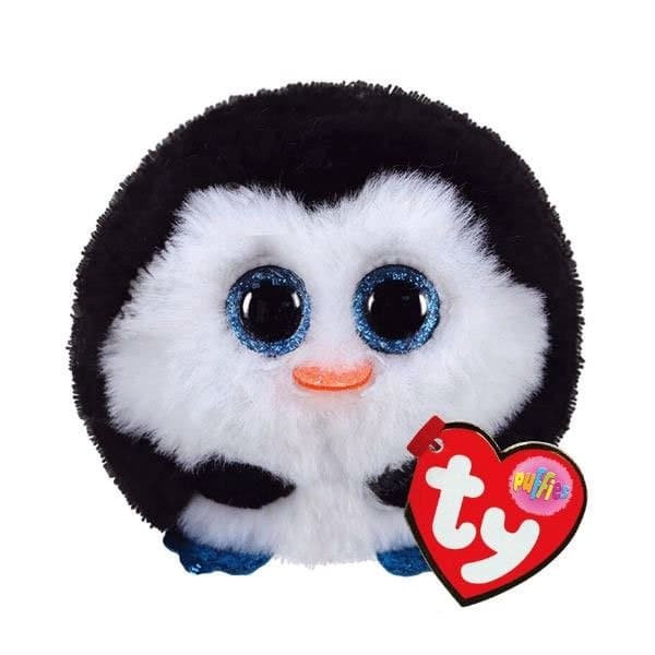 TY-Beanie Puffies 4" Ball-42510-Waddles - Penguin-Legacy Toys