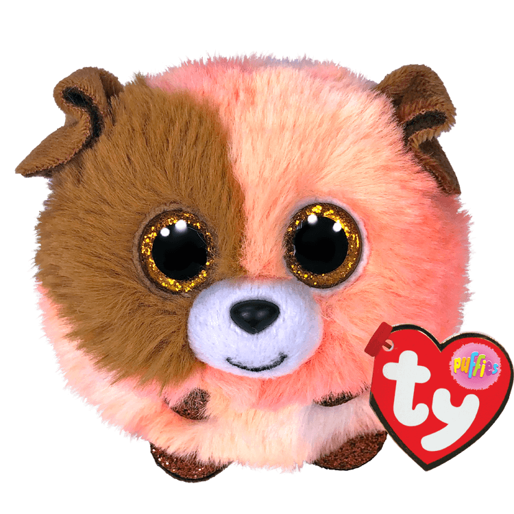 TY-Beanie Puffies 4" Ball-42523-Mandarin - Dog-Legacy Toys