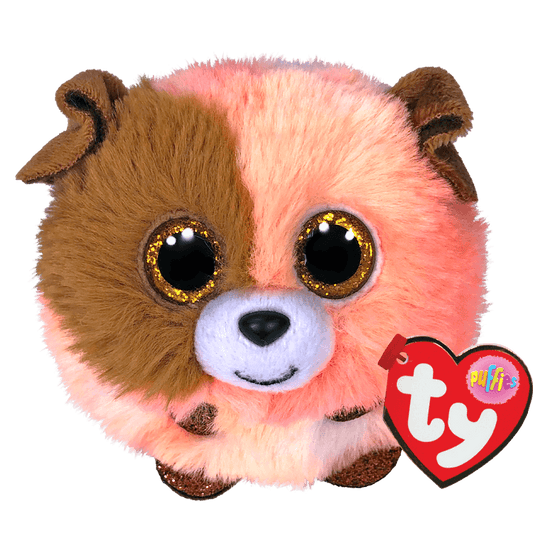 TY-Beanie Puffies 4" Ball-42523-Mandarin - Dog-Legacy Toys