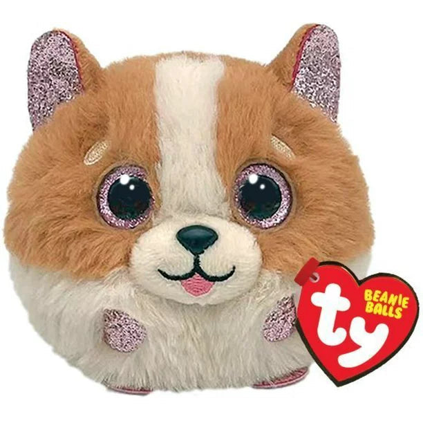 TY-Beanie Puffies 4" Ball-42538-Tanner - Dog-Legacy Toys