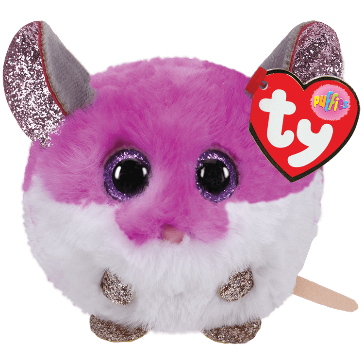TY-Beanie Puffies 4" Ball-TY42505-Colby - Mouse-Legacy Toys