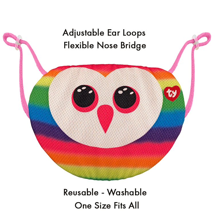 TY-Child Masks - TY - Animals-95705-Owen-Legacy Toys