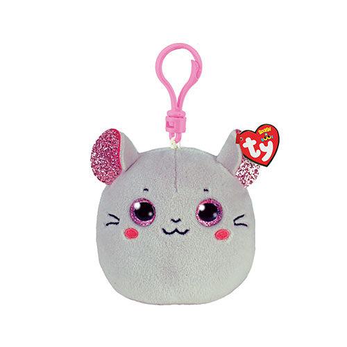 TY-Squish A Boo - Catnip the Mouse-39570-3" Clip-Legacy Toys