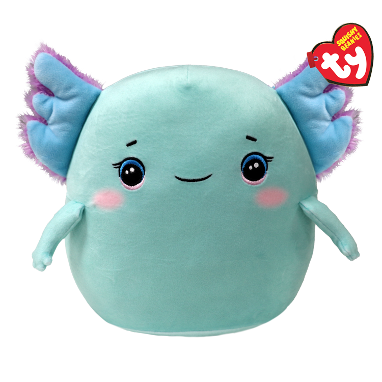 TY-Squish A Boo - Charlie the Blue Axolotl - 10" Small-39394-Legacy Toys