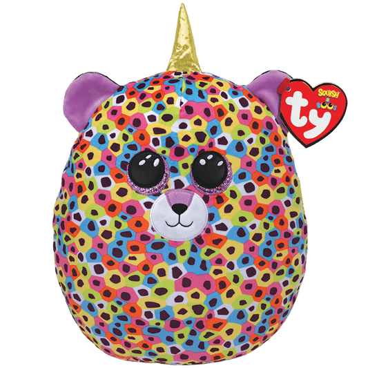 TY-Squish A Boo - Giselle - Leopard-39288-10" Small-Legacy Toys