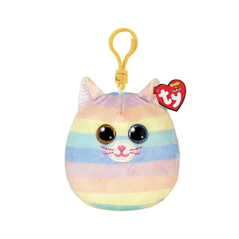 TY-Squish A Boo - Heather the Cat - 5" Clip-39561-Legacy Toys