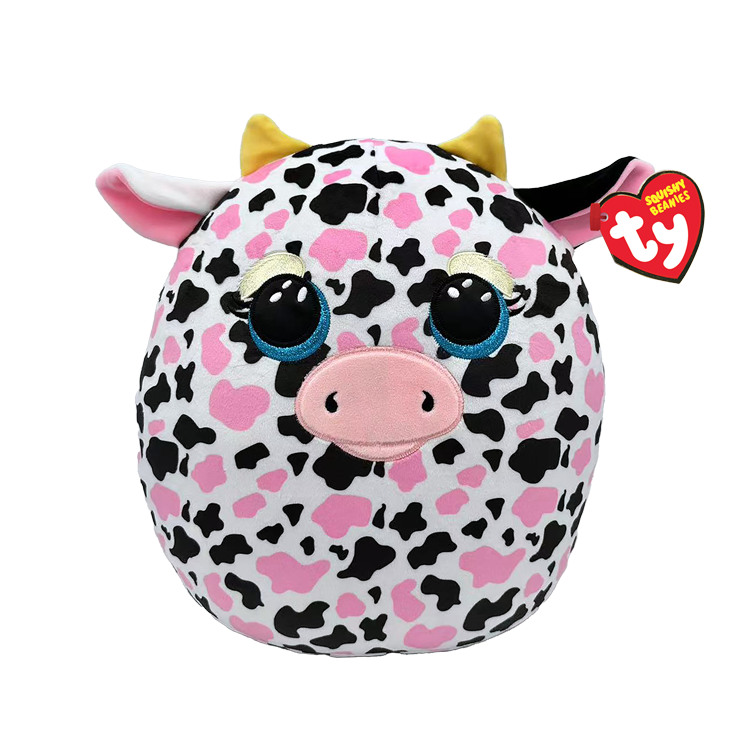TY-Squish A Boo - Milkshake the Cow-39264-14" Large-Legacy Toys
