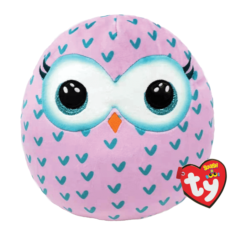 TY-Squish A Boo - Winks the Owl-39217-10" Small-Legacy Toys
