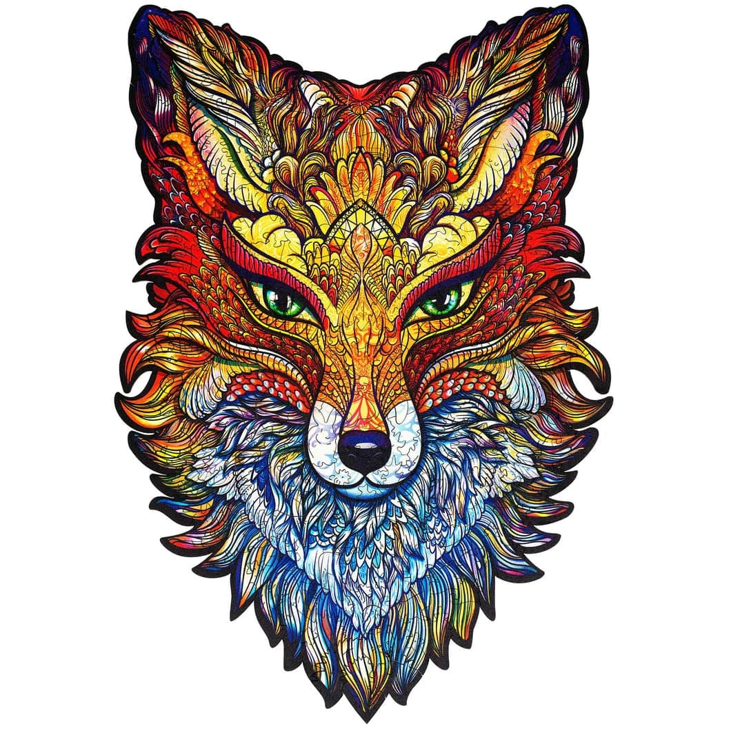 Unidragon-Fiery Fox Wooden Puzzle-UNI-FFOX-S-Simple-Legacy Toys