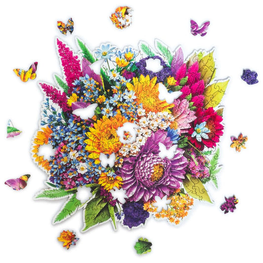 Unidragon-Flora - Blooming Bouquet Wooden Puzzle - 200 Pieces-UNI-BLOOMING-Legacy Toys