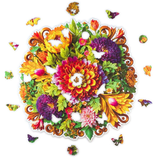 Unidragon-Flora - Charming Bouquet Wooden Puzzle - 200 Pieces-UNI-CHARMING-Legacy Toys