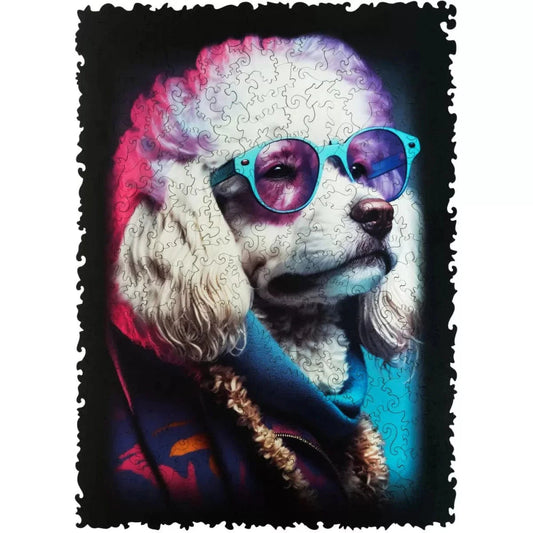 Unidragon-GlowUp - Sir Poodle Wooden Jigsaw Puzzle-UNI-SIRPOOD-M-Medium-Legacy Toys