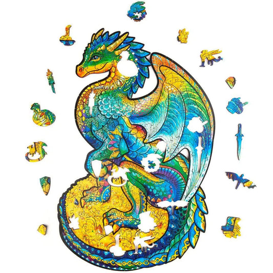 Unidragon-Guarding Dragon Wooden Puzzle--Legacy Toys