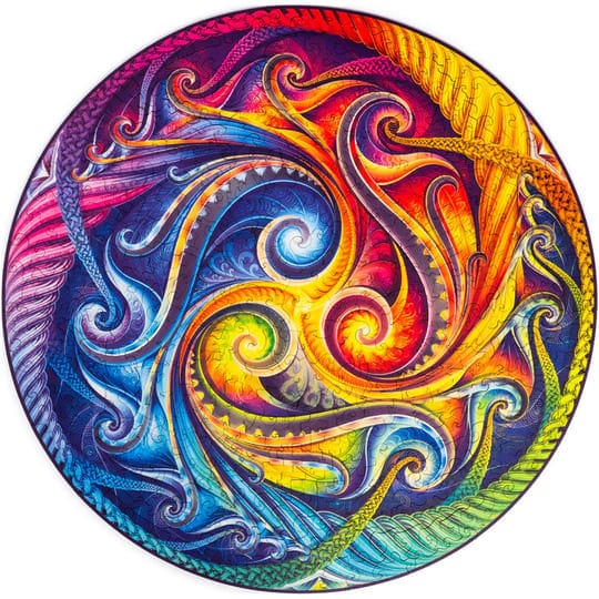 Unidragon-Mandala - Spiral Incarnation Wooden Jigsaw Puzzle-UNI-MAN-SI-M-Medium-Legacy Toys