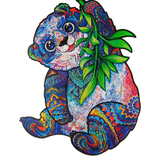 Unidragon-Serious Panda Wooden Puzzle-UNI-PAN-S-Simple-Legacy Toys