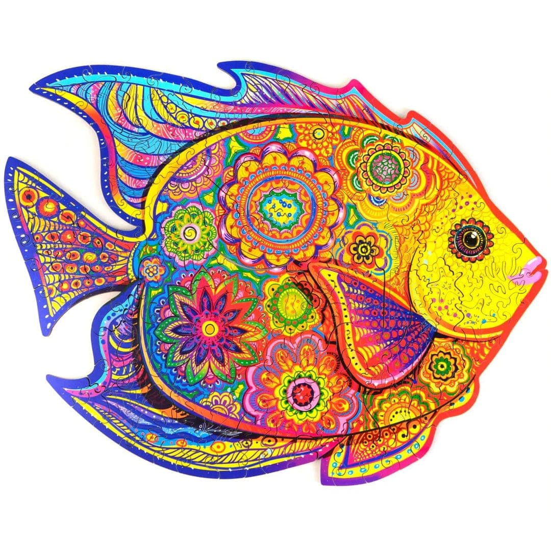 Unidragon-Shining Fish Wooden Puzzle-UNI-FISH-S-Simple-Legacy Toys