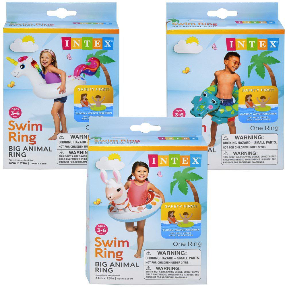 United Party-Intex Big Animal Rings - Unicorn, Alligator, Llama-58221EP-Legacy Toys