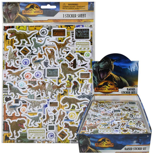 United Party-Jurassic World Raised Sticker Sheet-712293JW-Legacy Toys